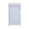 Alaterre Furniture Dorset Bathroom Storage Tower with Open Upper Shelves and Lower Cabinet ANVA7778WH - alternate 3